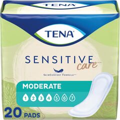 TENA Sensitive Care Incontinence Pads for Women Moderate, Bladder Control Pads, 20 Count