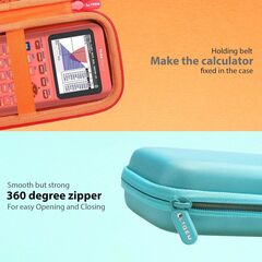 LTGEM Case Compatible with Texas Instruments Pro Graphing Calculator, Red(Case Only)