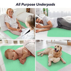 4 Pack 36” x 36” Extra Heavy Absorbency Washable Underpads, Waterproof Quick Drying Nursing Pads Incontinence Bed Pads, Reusable Washable Pee Pads for Dogs, Diaper Changing & Adults