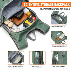 SKYSPER 10L Hiking Backpack, Foldable & Packable Lightweight Daypack for Travel, Collapsible Small Compact Hiking Backpack for Women & Men, Green