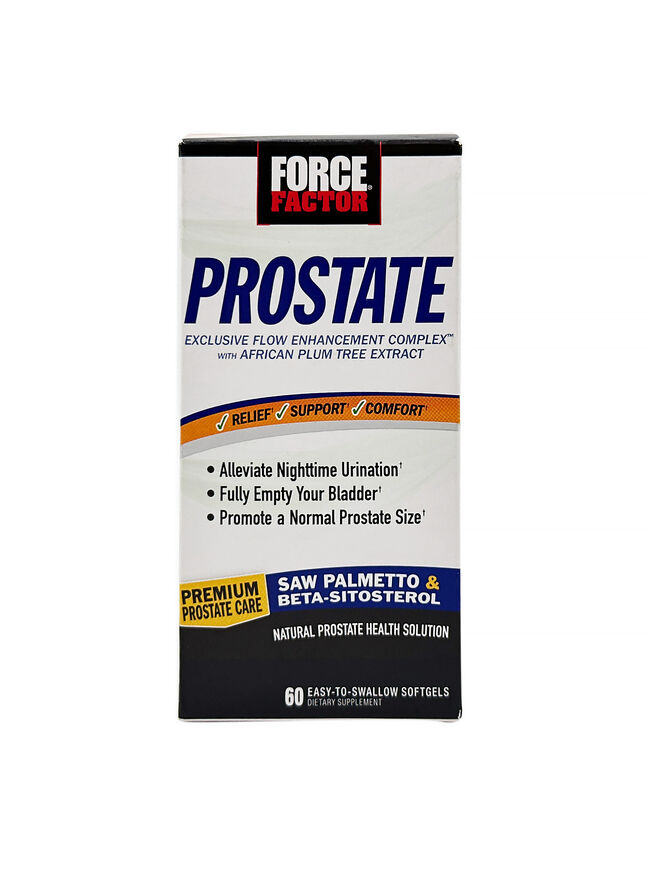 Force Factor Prostate, Saw Palmetto and Beta Sitosterol Supplement for Men, 60 Softgels