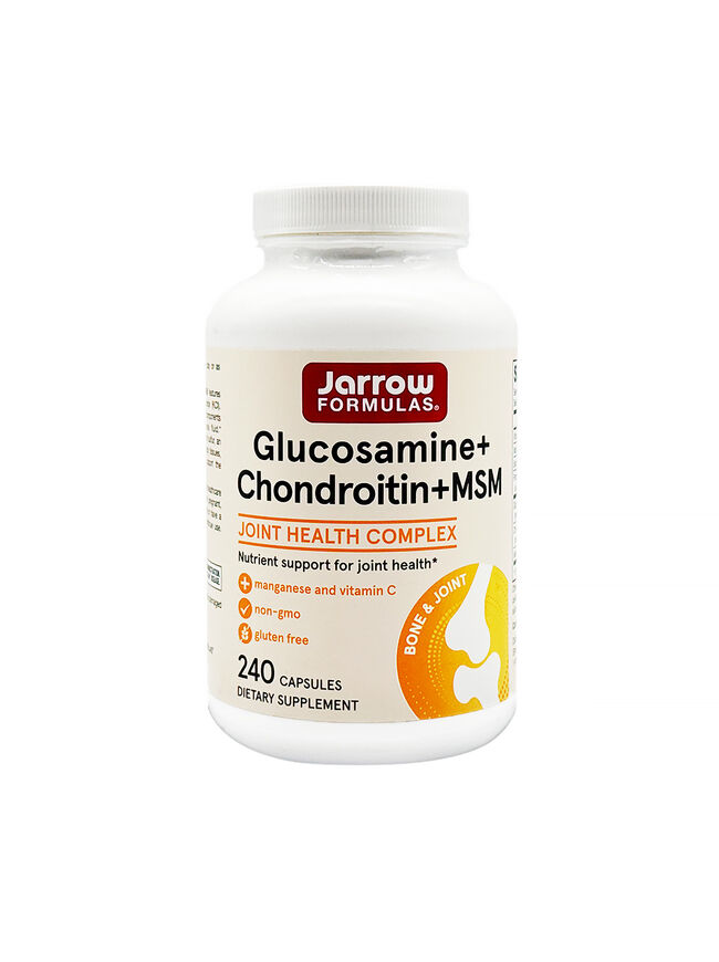 Jarrow Formulas Glucosamine + Chondroitin + MSM 240 Capsules Exp 05/2025