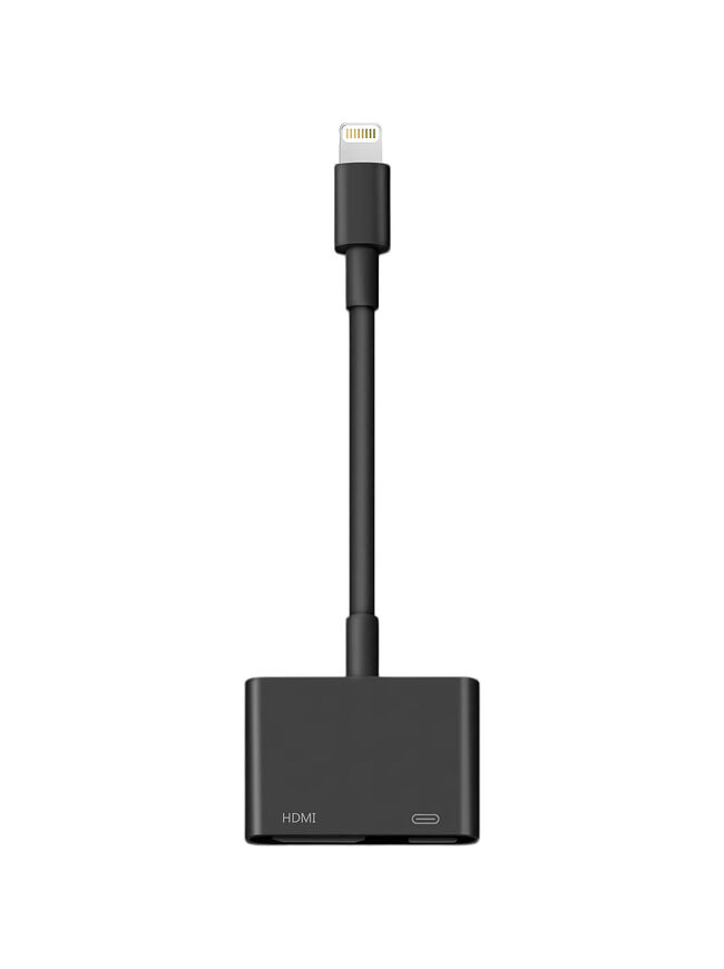 Dansrue Lightning to HDMI Adapter for iPhone/iPad: 1080P Sync, Charging Port, Black