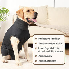 HEYWEAN Medium Dog Diaper (Black): Full Body, Physiological/Surgery Use, Unisex
