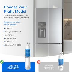 Waterdrop EDR3RXD1 Replacement for Everydrop® Filter 3, 4396841, 4396710, Kenmore® 46-9083, 46-9030, WD-F08 Refrigerator Water Filter