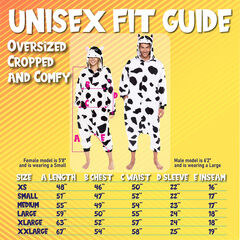 Silver Lilly Adult Pajamas  Plush 1-piece Cow Costume, Small