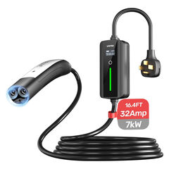 Unitek Portable Tesla Wall Charger -Level 1 & 2 EV Charger for All Tesla, 32Amp 7KW 240V Mobile Charger Connector for Tesla, EV Charging Station for Tesla, Tesla Home Charger for ModelY/3/S/X