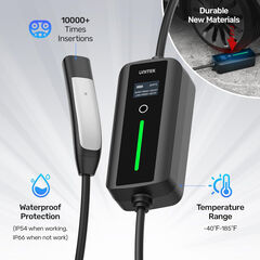 Unitek Portable Tesla Wall Charger -Level 1 & 2 EV Charger for All Tesla, 32Amp 7KW 240V Mobile Charger Connector for Tesla, EV Charging Station for Tesla, Tesla Home Charger for ModelY/3/S/X
