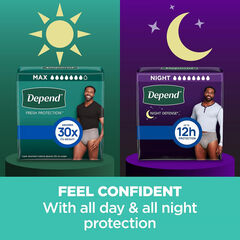 Depend Fresh Protection Incontinence Underwear for Men, Adult Diapers, XL, 15 Ct