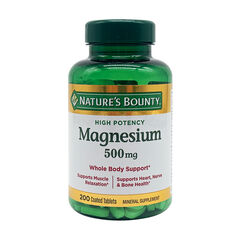 Nature’s Bounty Magnesium, 500 mg, 200 Coated Tablets