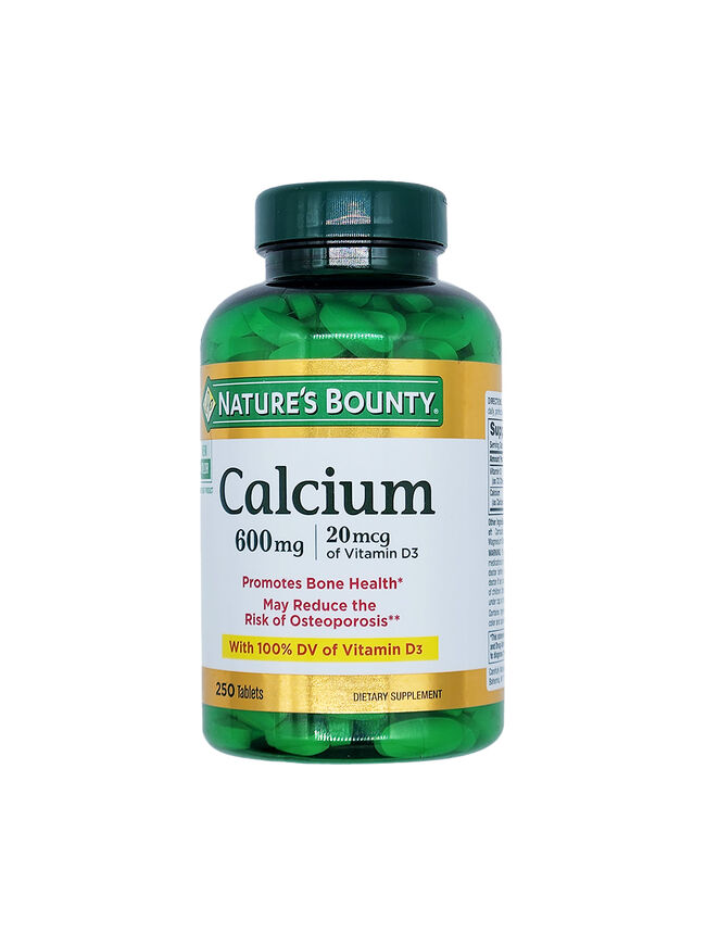 Nature's Bounty Calcium 600 + Vitamin D3 Tablets 600 Mg 250 Ct