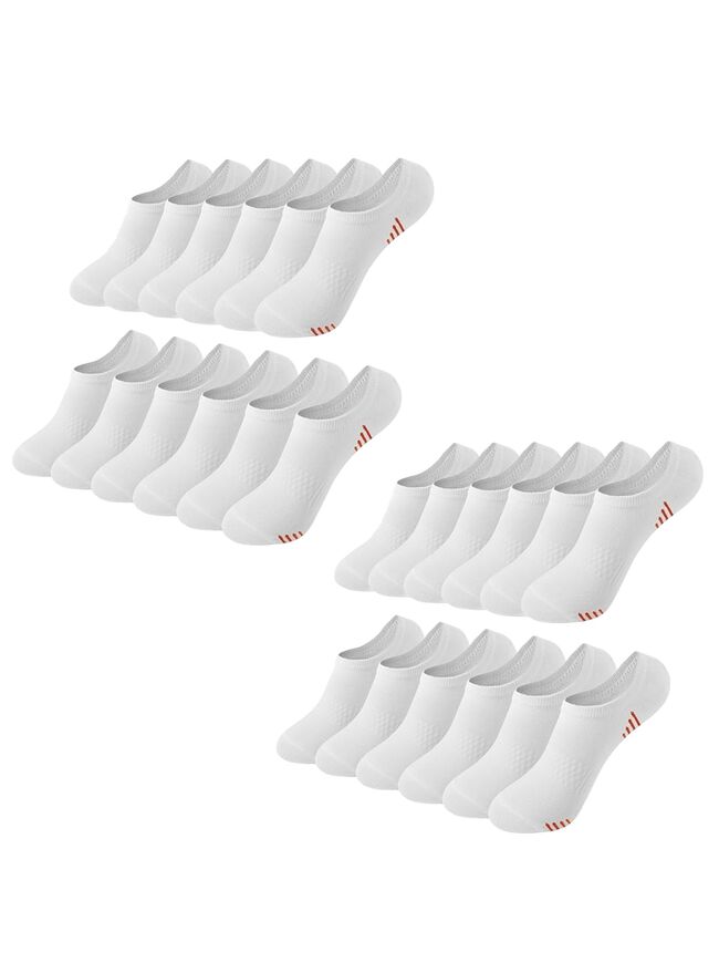 Honeysea Ankle Socks for Women Athletic Running Socks, White (12 Pairs)