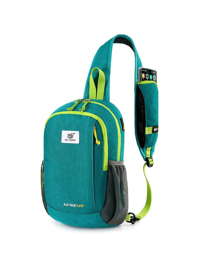 SKYSPER Sling Backpack with RFID Pocket Lightweight Crossbody Bag for Hiking Travel Shoulder Chest Bag for Men Women