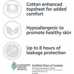 Amazon Basics Incontinence Underwear for Women, Protective, Disposable, Postpartum, Maximum Absorbency, Large, Lavender, 18 Count