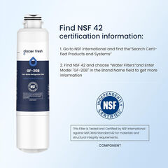 GLACIER FRESH GF-20B Refrigerator Water Filter Compatible with Samsung (3 PACK)
