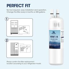 MARRIOTTO EDR1RXD1 Refrigerator Water Filter Compatible with Whirlpool W10295370A, WHR1RXD1, KAD1RXD1, Filter 1, W10295370, P4RFWB, P8RFWB2L, 46-9930, 46-9081 Refrigerator Water Filter, Pack of 1