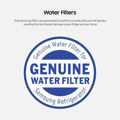 SAMSUNG DA97-17376B Genuine Filters for Refrigerator Water and Ice, Carbon Block Filtration for Clean, Clear Drinking Water, HAF-QIN/EXP (Choose pack)