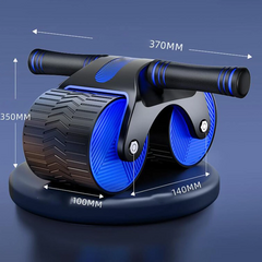 Automatic Abdominal Wheel Stretch Muscle Trainer for Male and Female Blue