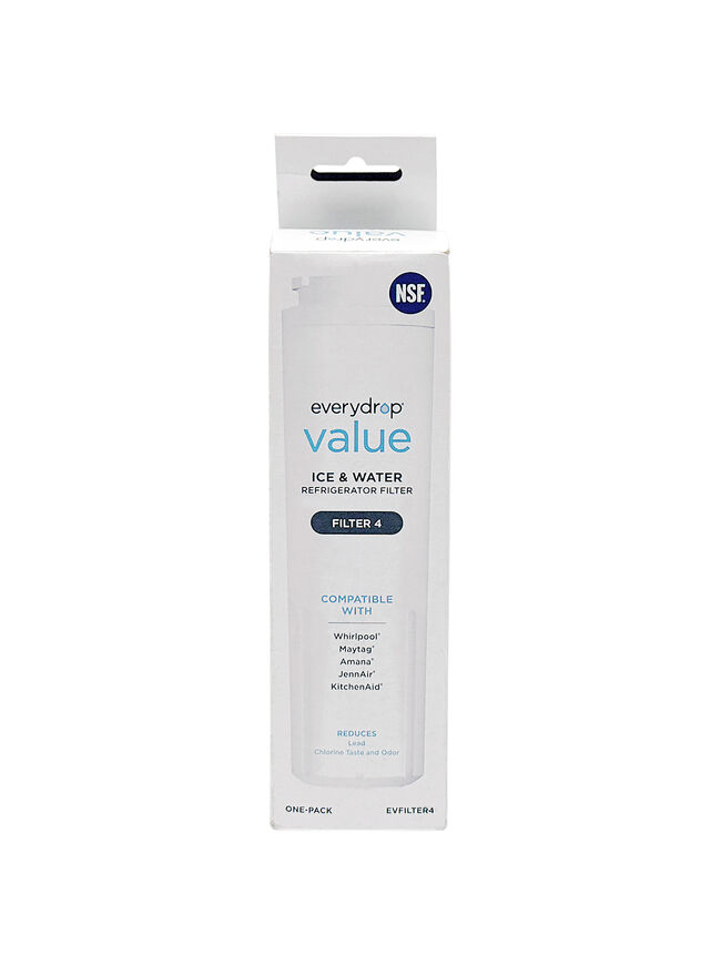 Everydrop Value by Whirlpool Ice and Water Refrigerator Filter 4, Single-Pack
