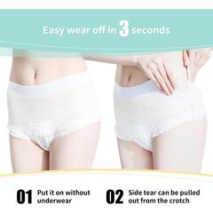 Disposable Period Underwear for Women Plus Size L/XL, 360° Leak Proof Period Panties for Heavy Flow, Overnight Postpartum and Incontinence Pads, Odor Control, Breathable, Unscented, 10 Count