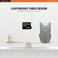 SKYSPER Small Daypack 10L Hiking Backpack Packable Lightweight Travel Day Pack for Women Men ( Grey)