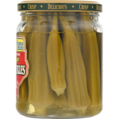 Talk O' Texas Okra Pickles, Hot, 16 oz