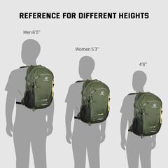 SKYSPER Small Hiking Backpack, 20L Lightweight Travel Backpacks Hiking Daypack for Women Men - Army Green