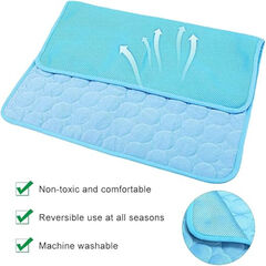 YITON Pet Cooling Mat Pink Washable Dog Summer Cooling Mat Comfort Cooling Gel Pet Pad Mats Ice Silk Pet Self Cooling Pad Puppy Mattress 3Pcs L 70*55Cm