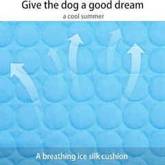 YITON Pet Cooling Mat Pink Washable Dog Summer Cooling Mat Comfort Cooling Gel Pet Pad Mats Ice Silk Pet Self Cooling Pad Puppy Mattress 3Pcs L 70*55Cm