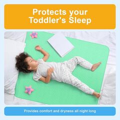 GREEN LIFESTYLE® Washable Underpads - Heavy Absorbency Reusable Bedwetting Incontinence Pads for Kids, Adults, Elderly, and Pets - Toddler Mattress Pads for Bed, Sofa, Floor (Pack of 4 - 34x36)