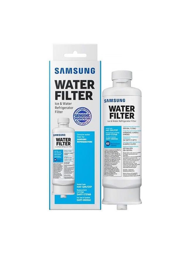 SAMSUNG DA97-17376B Genuine Filters for Refrigerator Water and Ice, Carbon Block Filtration for Clean, Clear Drinking Water, HAF-QIN/EXP (Choose pack)