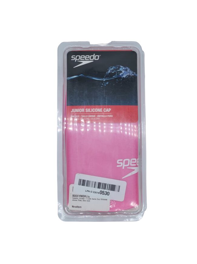 Speedo Junior Solid Silicone Cap Pink 
