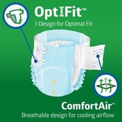 FitRight OptiFit Briefs, Ultra Absorbent, Disposable Adult Briefs with Tabs, Large, 44"-56", 20 Count