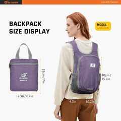 SKYSPER Small Daypack 10L Hiking Backpack Packable Lightweight Travel Day Pack for Women Men, Purple