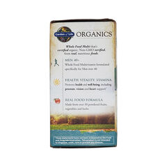 Garden of Life Organics Men's 40+ Multivitamin, 60 Vegan Tablets