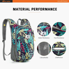 SKYSPER Small Daypack 10L Hiking Backpack Packable Lightweight Travel Day Pack for Women Men, Color: Leaf, Size: 10L