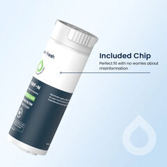 GLACIER FRESH Water Filter Compatible with XWFE (Built-in CHIP), Replacement for GE XWFE, XWF Refrigerator Water Filter NSF/ANSI 42 Certification Choose Pack Size