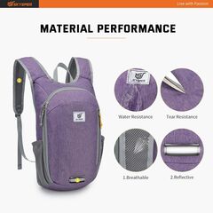 SKYSPER Small Daypack 10L Hiking Backpack Packable Lightweight Travel Day Pack for Women Men, Purple