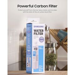 SAMSUNG DA29-00020B Genuine Filter for Refrigerator Water and Ice, Carbon Block Filtration for Clean, Clear Drinking Water, 6-Month Life, HAF-CIN/EXP (Choose Pack)