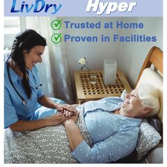 LivDry High Absorbency Pad Insert for Incontinence Briefs and Adult Diapers, Women and Men, Hyper 1600 (30 Count)