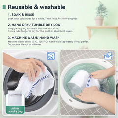 PADRAM Mens Incontinence Briefs 2 Pack - Washable, Front Absorbent (White, M) 