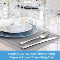 MUTNITT Teaspoon Set,16 Piece 6.7" Spoons Silverware, Premium Food Grade Stainless Steel Tea Spoons, Durable Small Spoon, Good Teaspoons, Kitchen Dessert Spoon Set, Mirror Finish & Dishwasher Safe