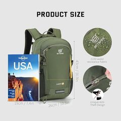 SKYSPER Small Hiking Backpack, 30L Lightweight Travel Backpacks Hiking Daypack for Women Men - Army Green