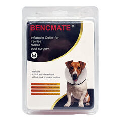 BENCMATE PROTECTIVE INFLATABLE COLLAR FOR DOGS AND CATS - SOFT PET RECOVERY COLLAR DOES NOT BLOCK VISION E-COLLAR-SIZE MEDIUM