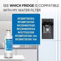 PUREPLUS DA97-17376B Replacement for Samsung HAF-QIN, HAF-QIN/EXP, DA97-08006C, RF23M8070SG, RF23M8070SR, Refrigerator Water Filter