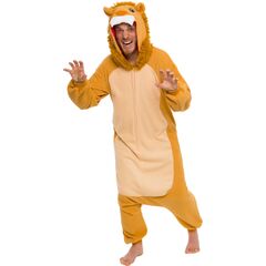 Silver Lilly Plush Lion Costume - Adult One Piece  Animal Pajamas / Onesie