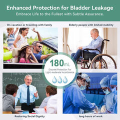 PADRAM Mens Incontinence Briefs 2 Pack - Washable, Front Absorbent (White, M) 