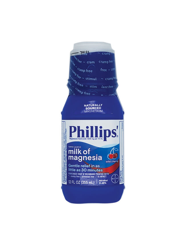 Phillip's Milk of Magnesia Liquid Laxative Constipation Relief -Cherry - 12oz