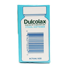 Dulcolax Stool Softener Laxative Liquid Gel Capsules, Docusate Sodium 100 mg, 100 Count