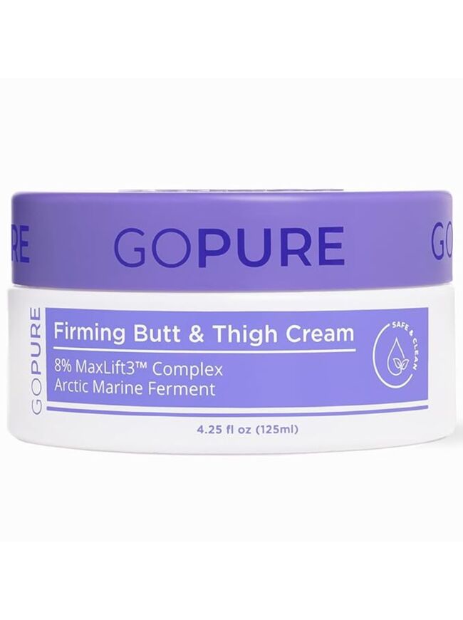 goPure Firming Butt & Thigh Cream – Smooths the look of dimpled texture, fades the look of stretch marks - Clinically Tested
